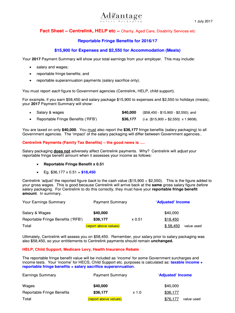 Fillable Online Fact Sheet Centrelink, HELP etc Charity, Aged Care, Disability Services etc Fax