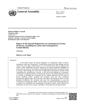 Report of the Special Rapporteur on contemporary forms ofslavery, including its causes and consequences,