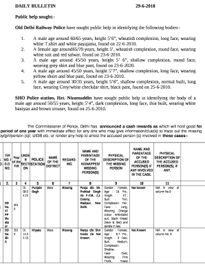 Public help sought:-