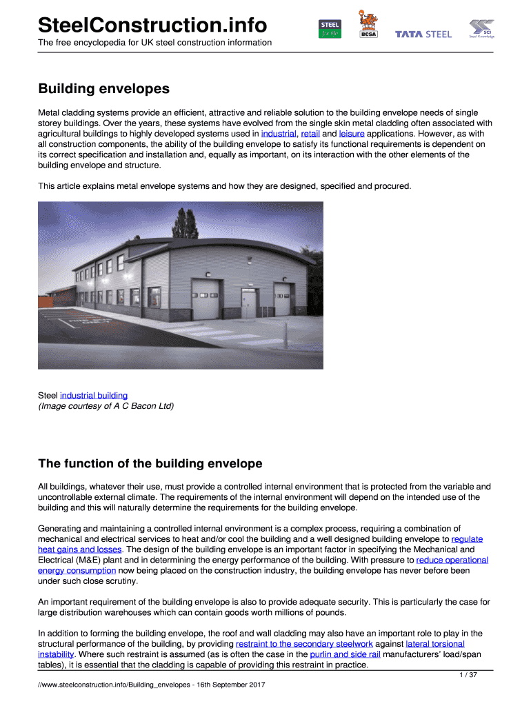 Fillable Online STEEL BUILDINGS IN EUROPE SingleStorey Steel Buildings