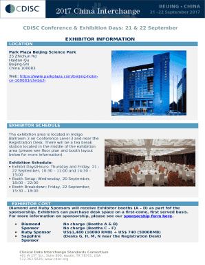 CDISC Conference & Exhibition Days: 21 & 22 September