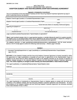 ADOPTION SUBSIDY AND NON-RECURRING ADOPTION EXPENSES AGREEMENT - ocfs ...