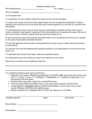Fillable Online WGA Registration #: Fax Email Print - pdfFiller