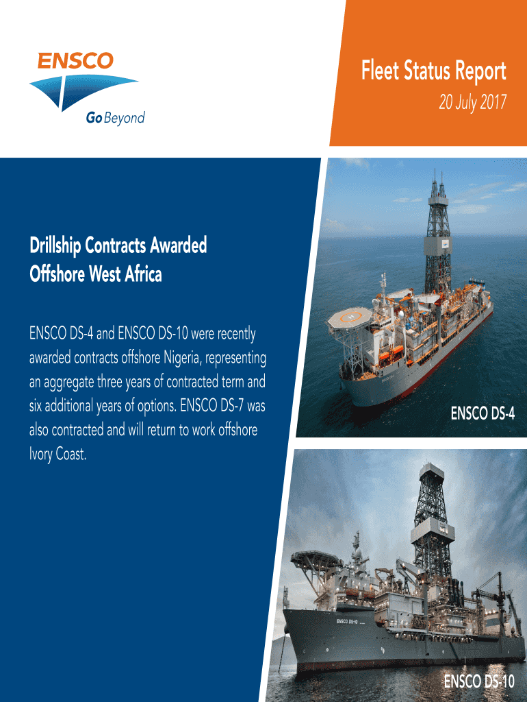 Fillable Online Drillship Contracts Awarded Fax Email Print pdfFiller