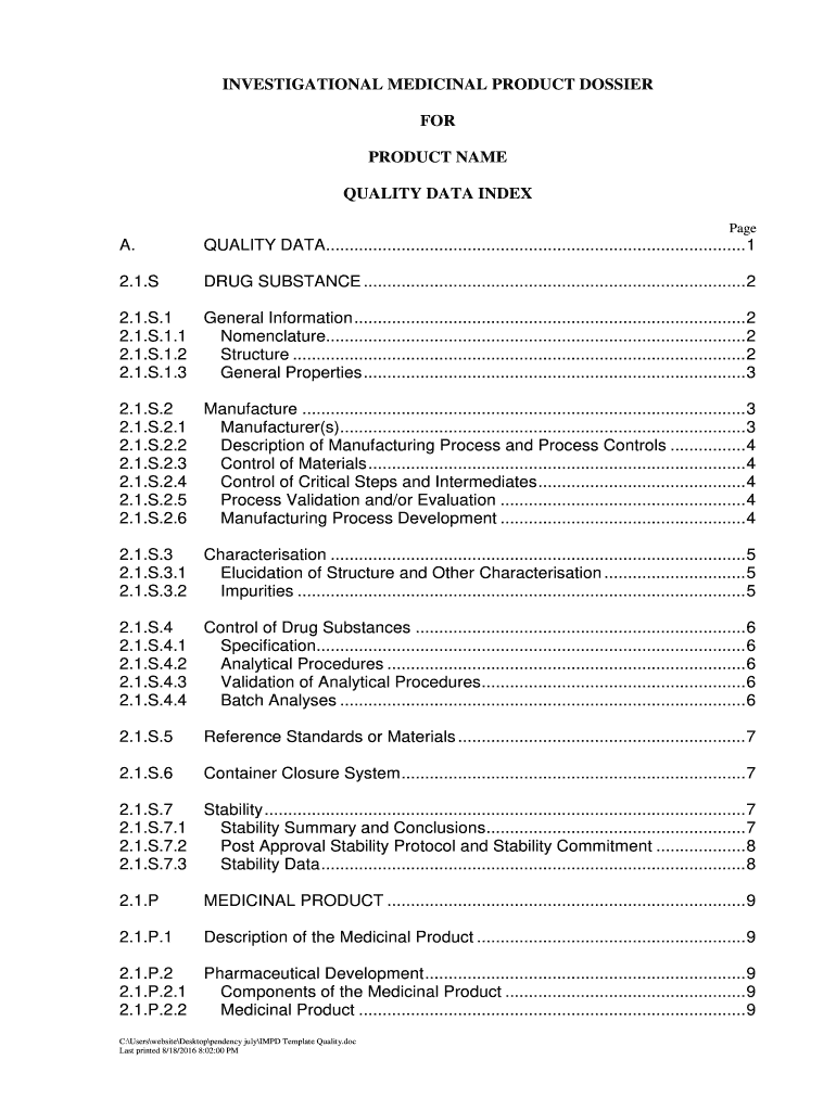 impd template Preview on Page 1