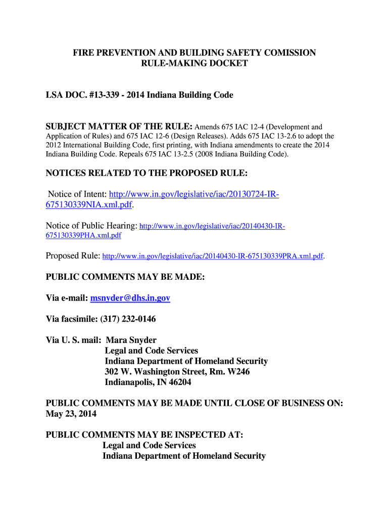 Fillable Online FIRE PREVENTION AND BUILDING SAFETY COMISSION Fax Email