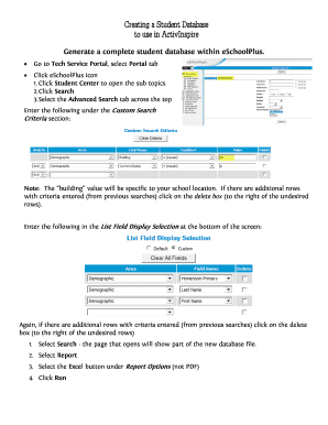 student database in excel format