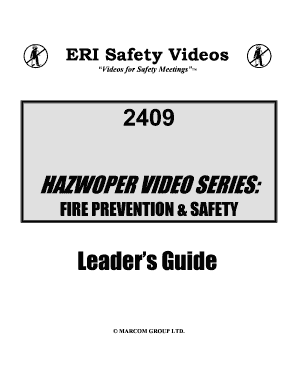 Fillable Online HAZWOPER VIDEO SERIES: Fax Email Print - pdfFiller