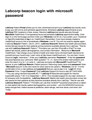Labcorp beacon login