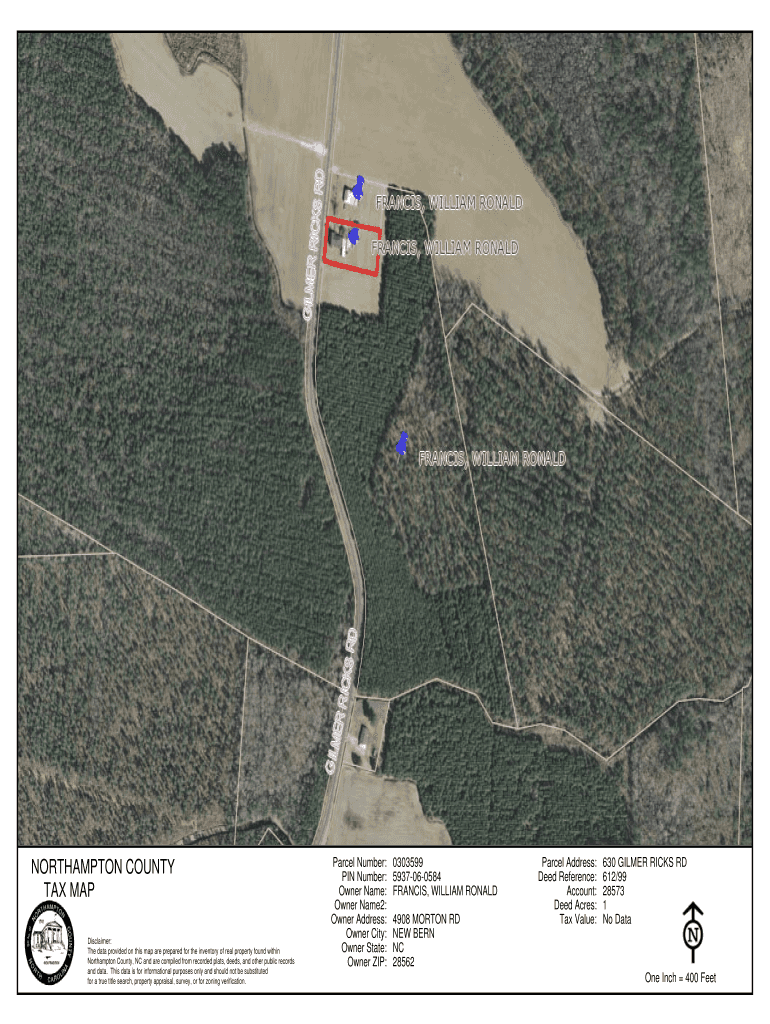 Fillable Online Northampton County, NC and are compiled from recorded