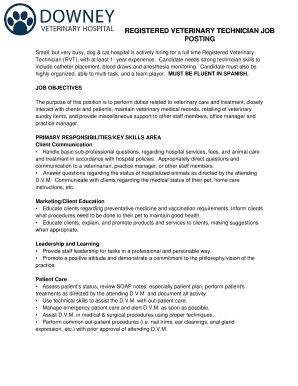 Printable veterinary technician questions to ask clients - Edit, Fill