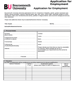 Bournemouth University welcomes applications from all, irrespective of disability, gender, gender expression and identity, sexual orientation, marital or parental status, age, race, colour, ethnic origin, nationality (subject to UKBA