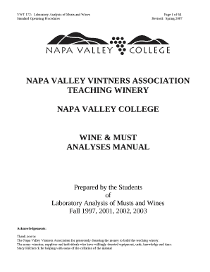 NAPA VALLEY VINTNERS ASSOCIATION TEACHING WINERY