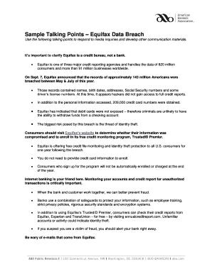 talking points template word