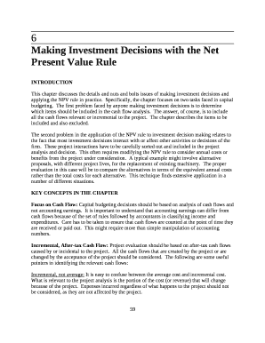 Making Investment Decisions with the Net Present Value Rule