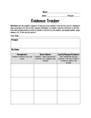 Evidence Tracker