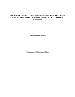 DRUG SUSCEPTIBILITY PATTERN AND ASSOCIATED FACTORS AMONG UNDER FIVE CHILDREN IN DIRE DAWA, EASTERN ETHIOPIA