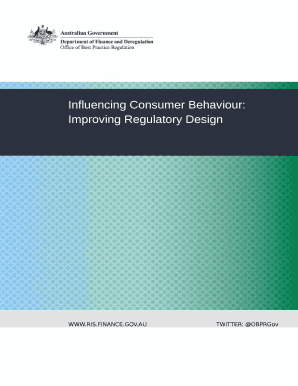 Influencing Consumer Behaviour: Improving Regulatory Design