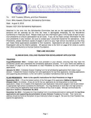 To:ECF Trustees, Officers, and Club Presidents