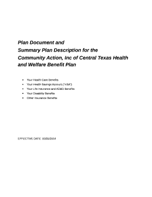 Community Action, Inc of Central Texas Health and Welfare Benefit Plan
