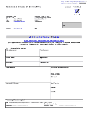 ENGINEERINGCOUNCILOFSOUTHAFRICA(2016/2017)Form K1