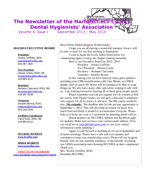 The Newsletter of the Harford/Cecil County