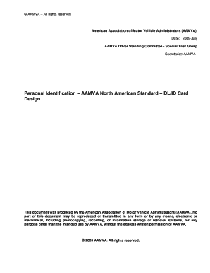 fillable online aamva all rights reserved fax email print pdffiller aamva form