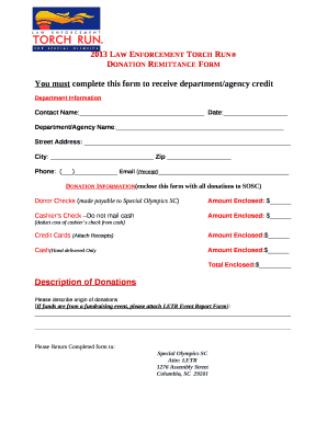 Donation Remittance Form