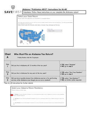 Fillable Online Alabama Publication 4012: Instructions for AL-40 Fax ...