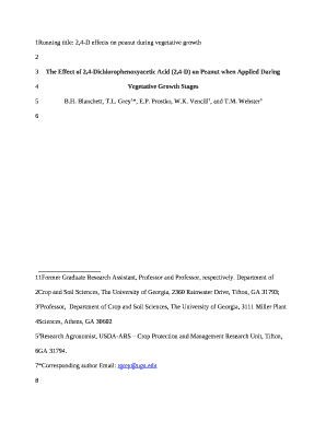 Running title: 2,4-D effects on peanut during vegetative growth