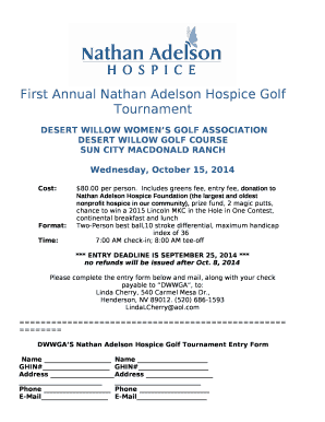 First Annual Nathan Adelson Hospice Golf Tournament