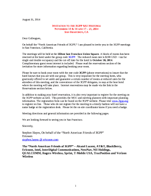 The reduced room rate is $199 USD + tax for single and double occupancy and the cut-off date for the hotel is October 10, 2014