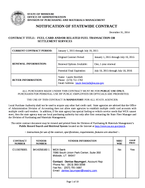 CONTRACT TITLE:FUEL CARD AND/OR RELATED FUEL TRANSACTION OR