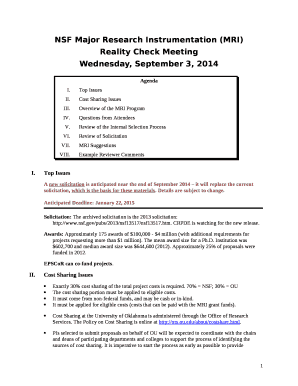 NSF Major Research Instrumentation (MRI)