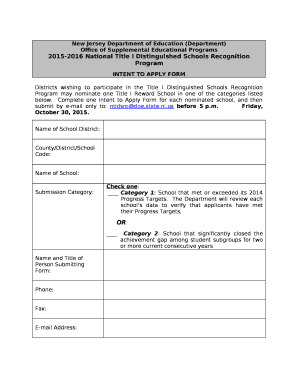 New Jersey Department of Education (Department)
