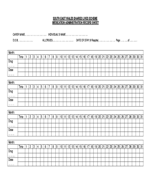 Medication Administration Record Sheet