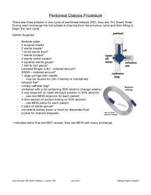 Fillable Online Peritoneal Dialysis Procedure Fax Email Print - pdfFiller