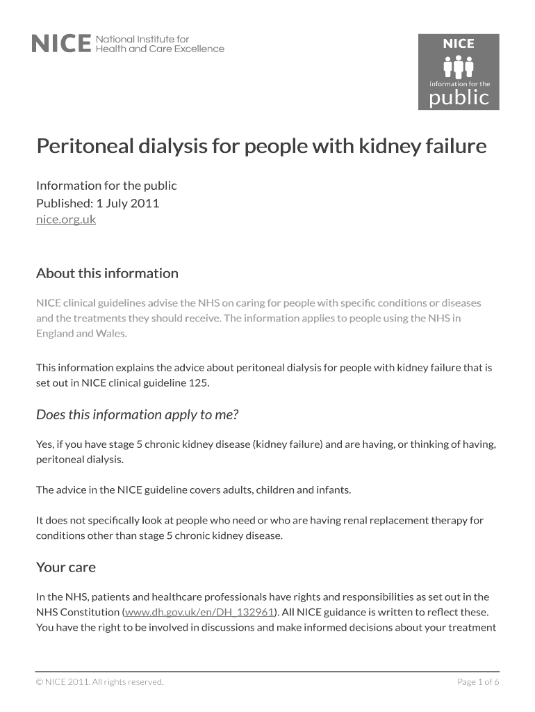 Fillable Online Peritoneal dialysis for people with kidne Fax Email ...