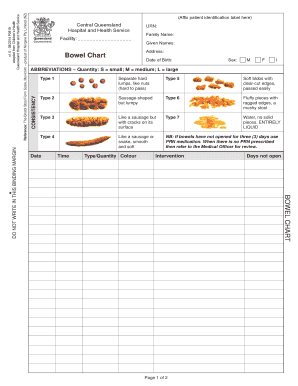Bowel Chart Form