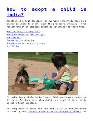 cara adoption procedure - Edit, Fill, Print & Download Online Blanks in