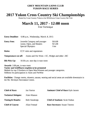 Hosted by Cross Country Yukon at the Whitehorse Cross Country Ski Club