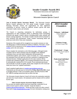 Nomination Instructions and Application