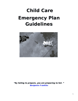 Emergency Plan Guidelines
