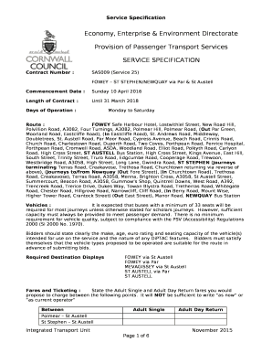 Contract Number :SAS009 (Service 25)