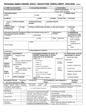 TABE Test Scheduled: