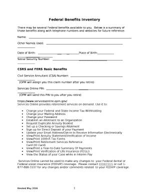 Federal Benefits Inventory
