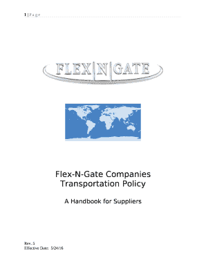 Flex-N-Gate Companies Transportation Policy