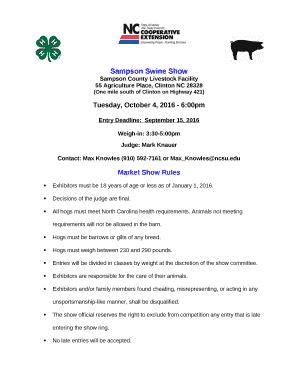 Sampson Swine Show