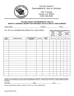 COLUSA COUNTY ENVIRONMENTAL HEALTH