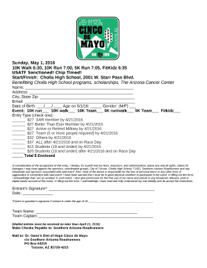 10K Walk 6:30, 10K Run 7:00, 5K Run 7:05, FitKidz 6:35